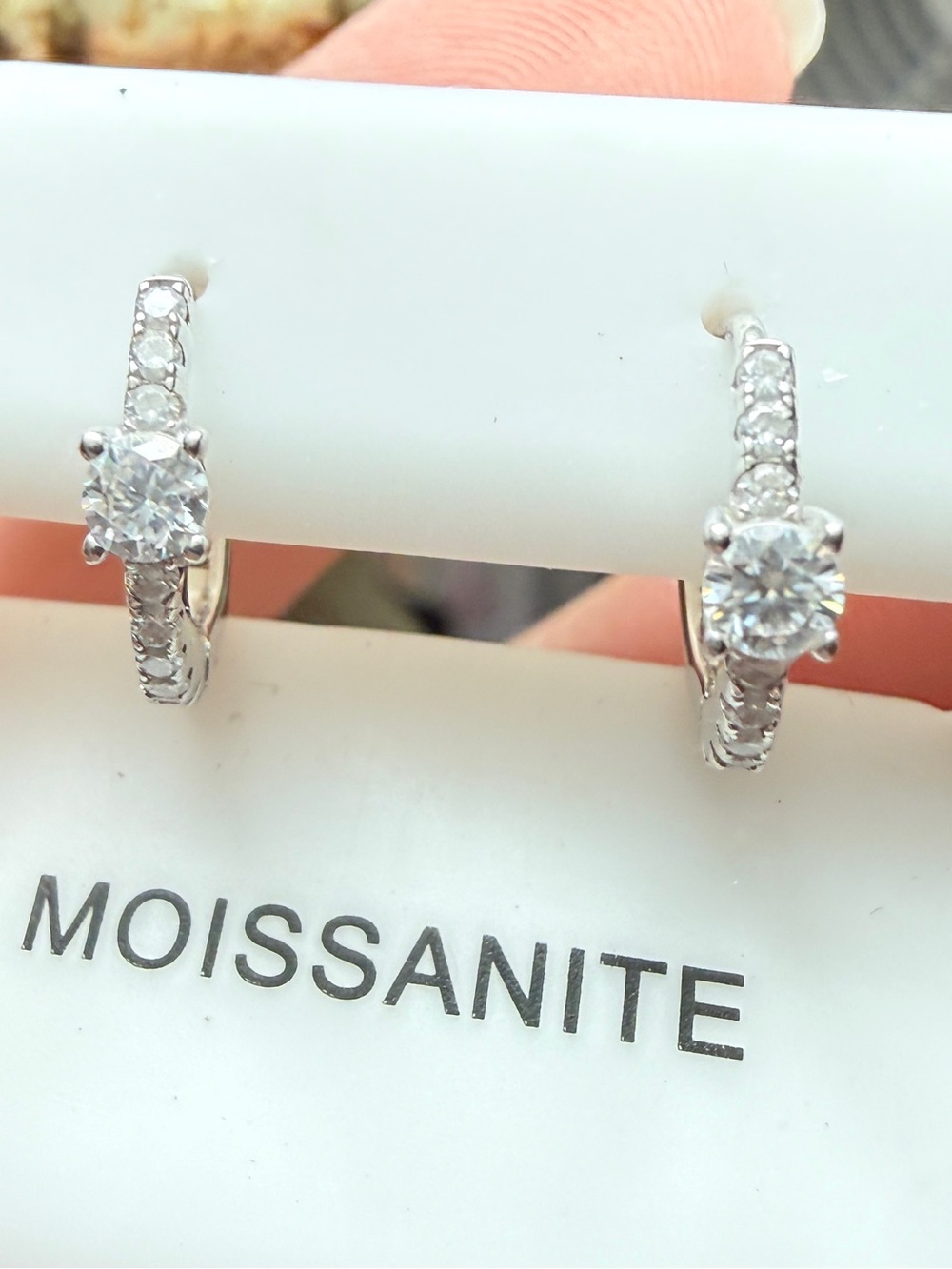 GRA CERTIFIED MOISSANITE DIAMOND Earrings 925 Sterling Silver .50 CT total NEW